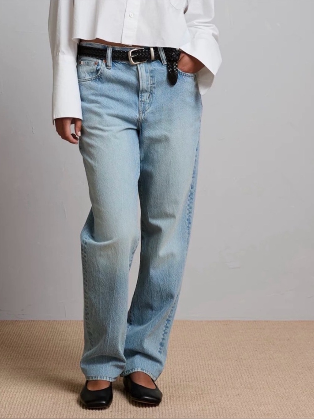 AE77 premium slouch jean size 6